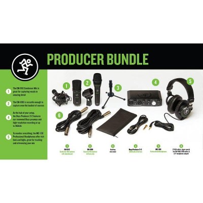 MACKIE Producer Bundle Kit  Scheda  Audio Usb / 2 Microfoni / Cuffia